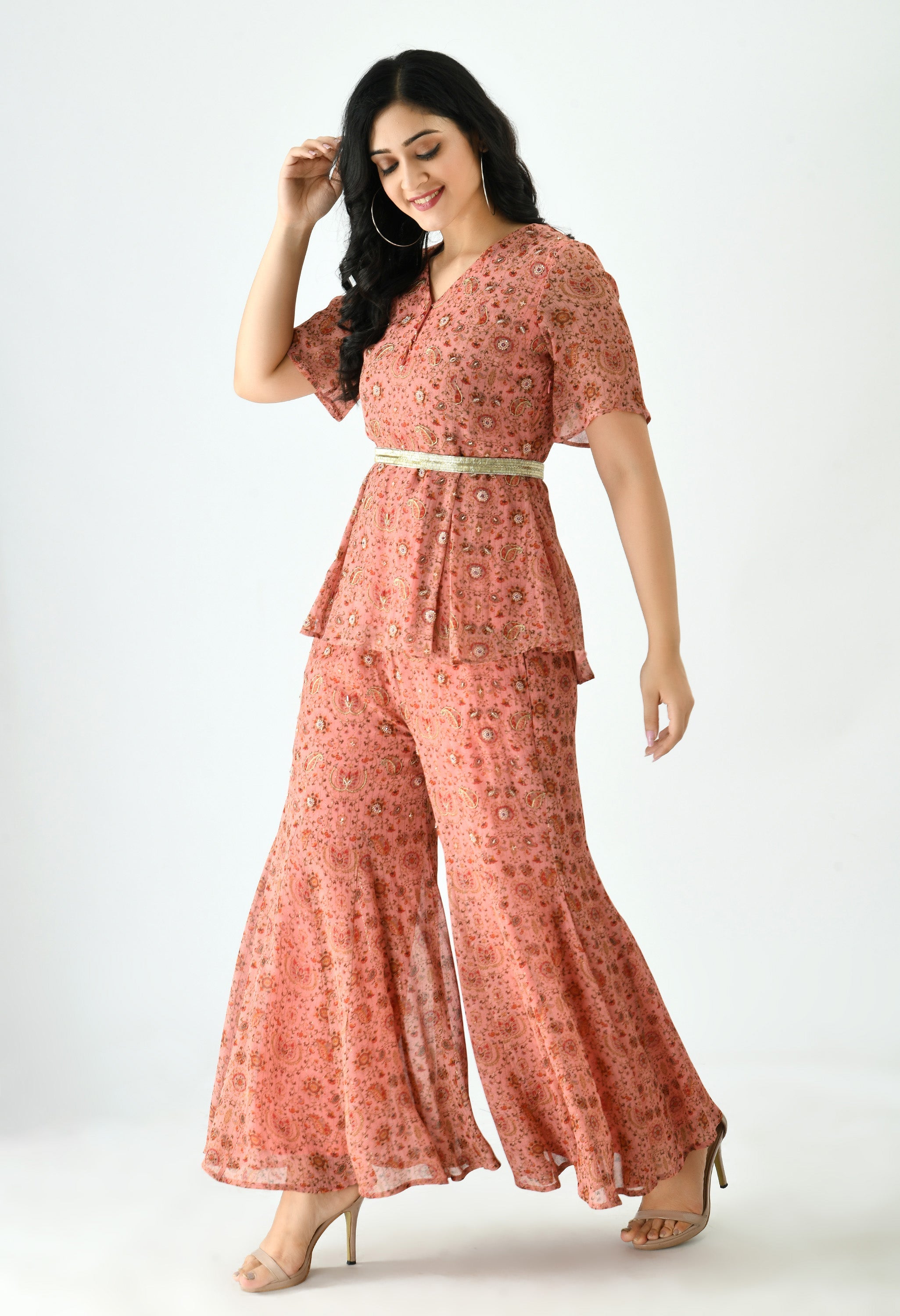 Masakali Lurex Handcrafted Co-Ord Set |  Designer Co-Ord Set For Women